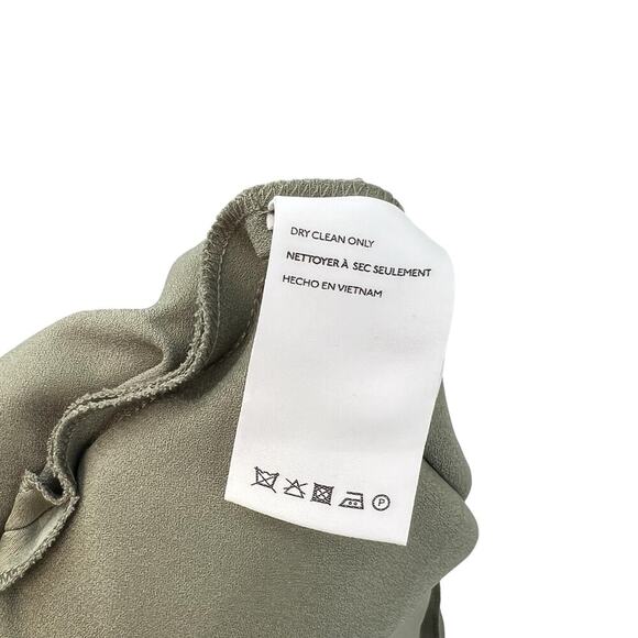 BHLDN Cali Satin Cowl-Neck Midi Slip Dress Moss Green Size US 4 - Picture 15 of 16